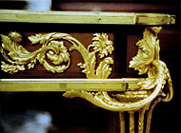 Marquetry and Ormolu Table, a 19th Century Copy by Buerdeley of Jean Henri Riesener's Table of the Muses