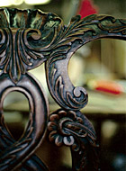 Detail of Carving on 18th Century George II Mahogany Chair